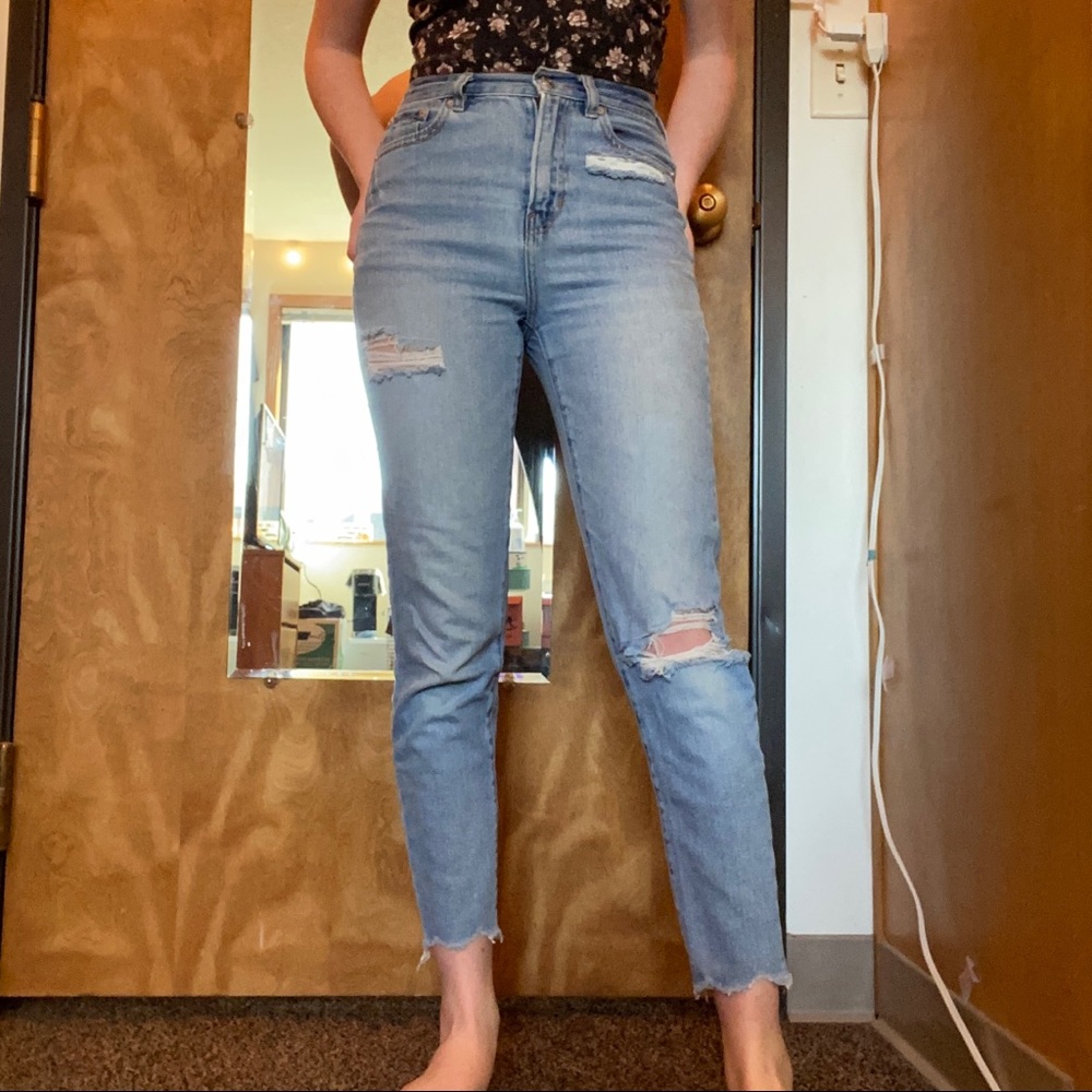 A&E Distressed Mom Jeans